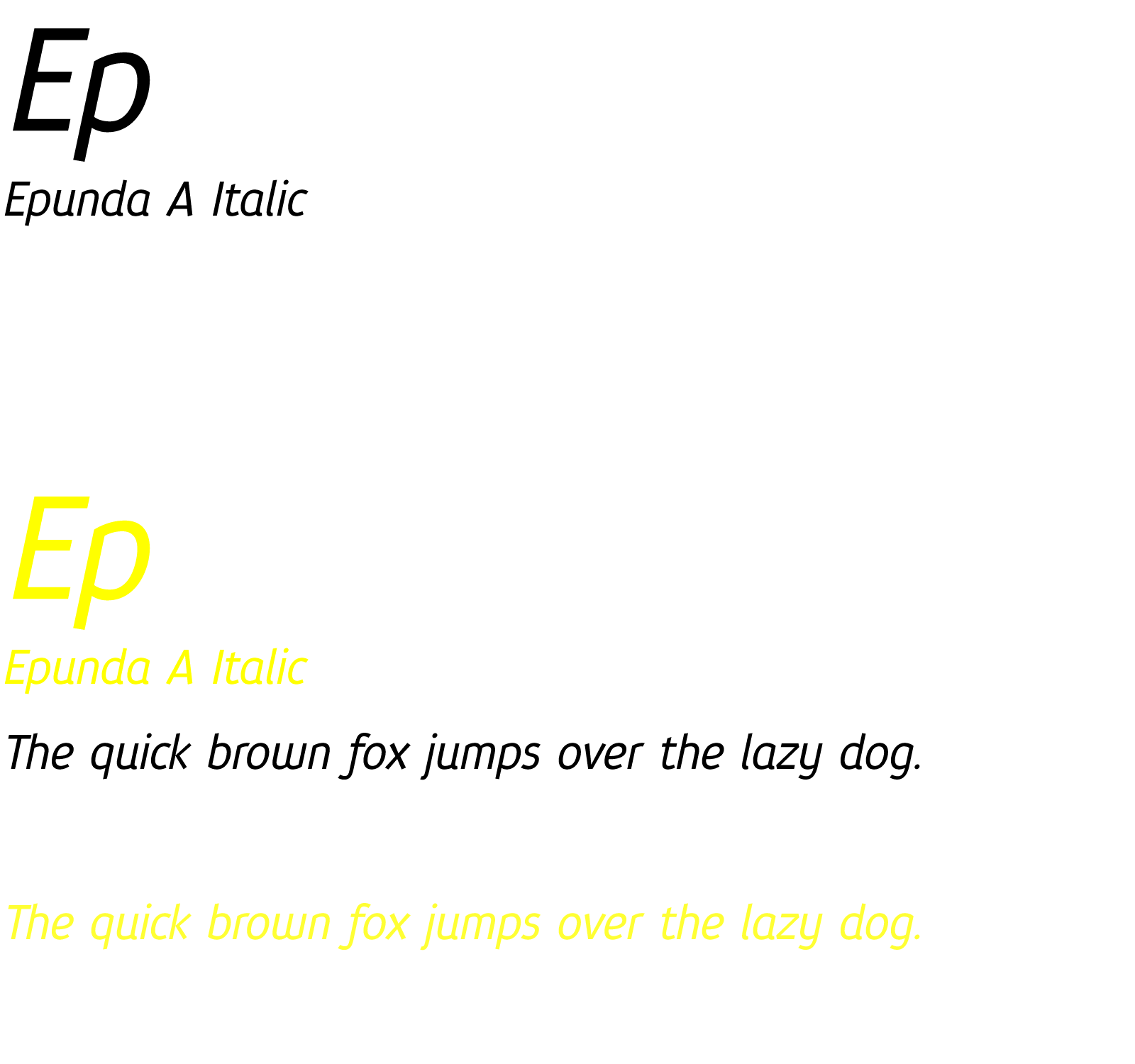 Epunda A Italic