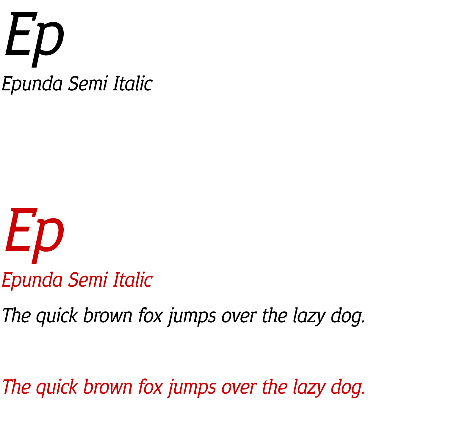 Epunda Semi Italic