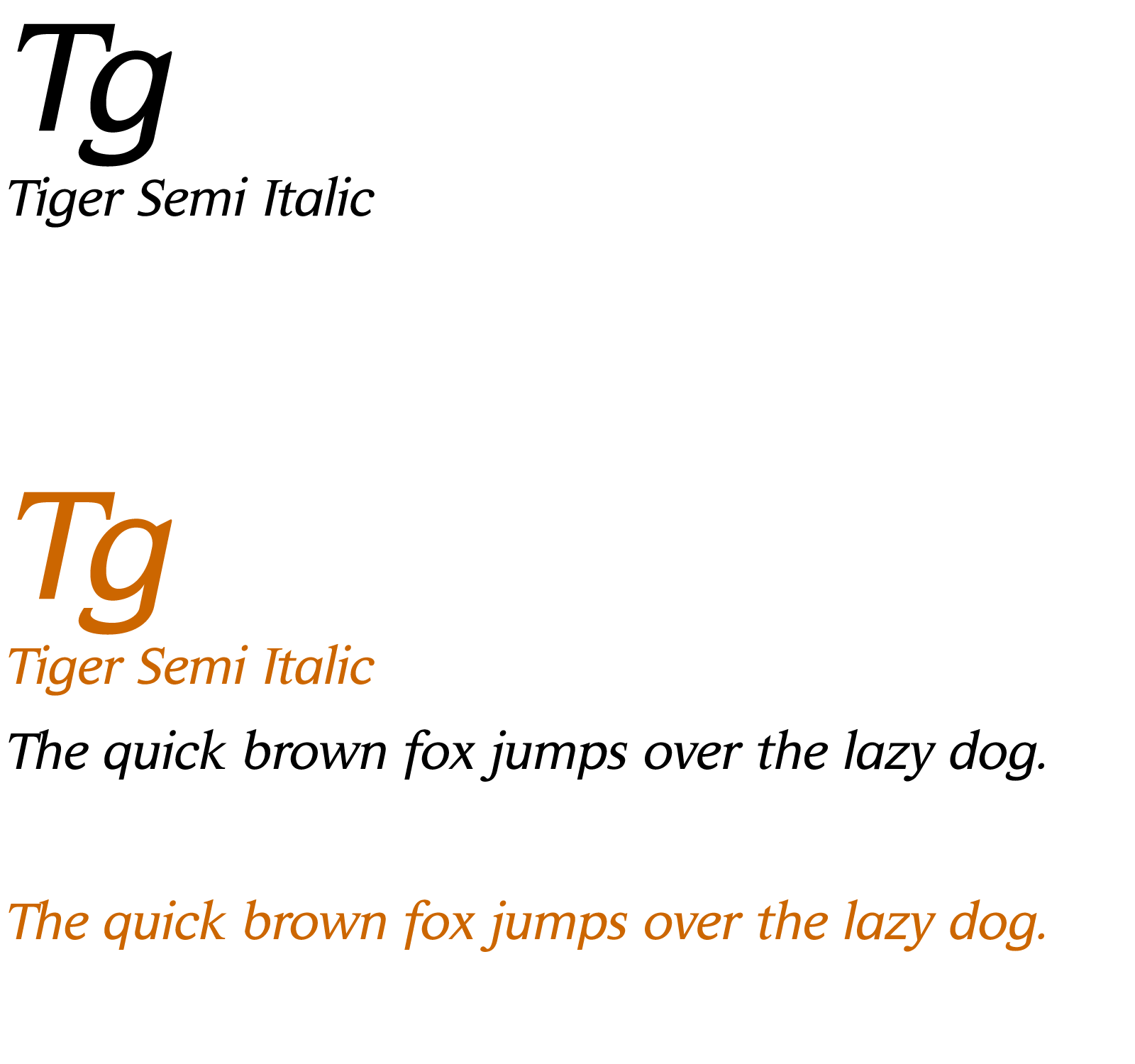 Tiger Semi Italic